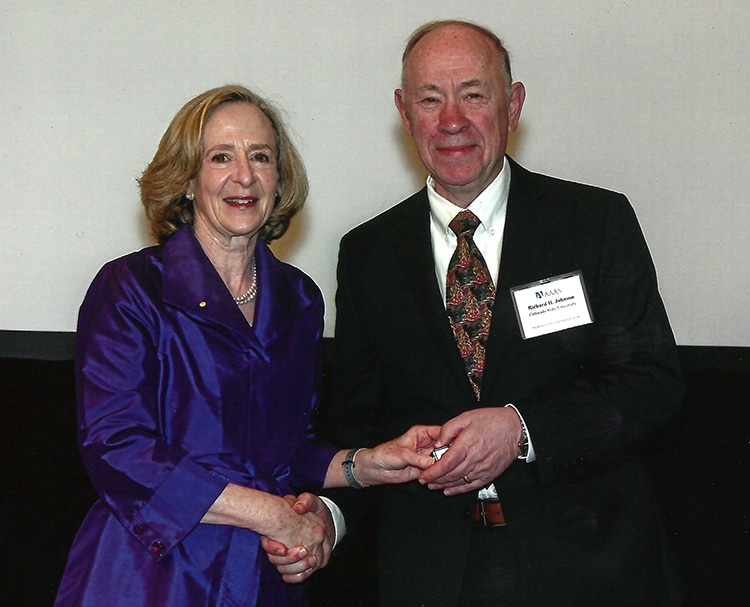 Richard Johnson accepts AAAS award