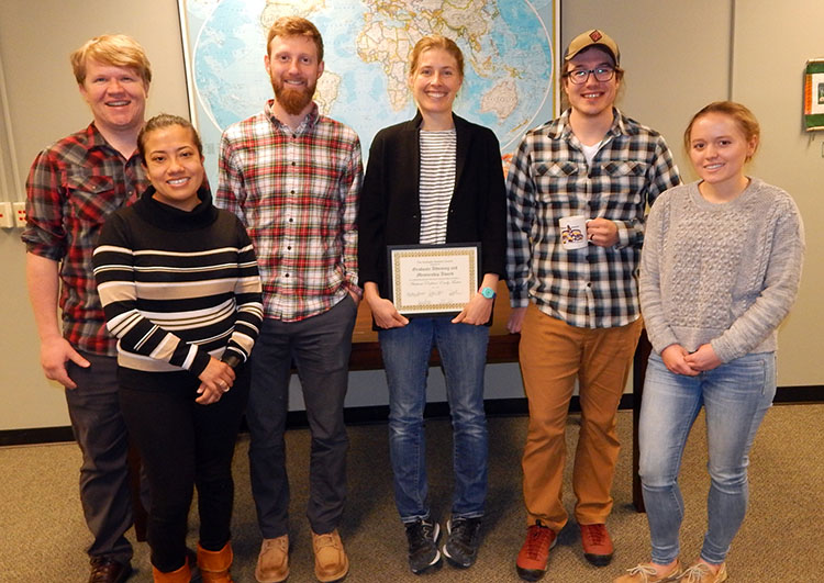 Emily Fischer and her students