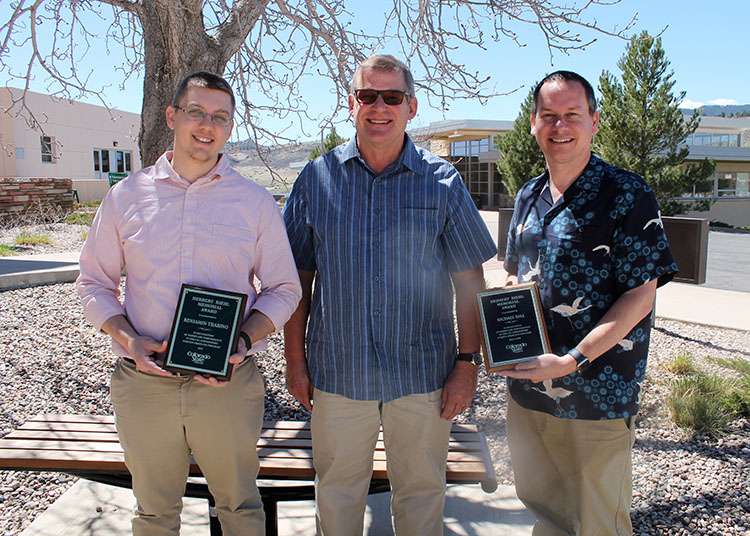 Herbert Riehl, Jr. and Riehl Award winners Kai-Chih Tseng and Michael Bell