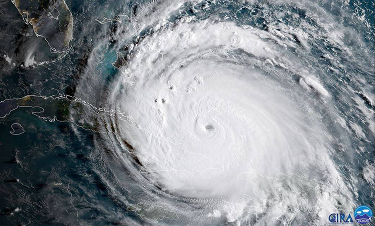 satellite image of Hurricane Irma