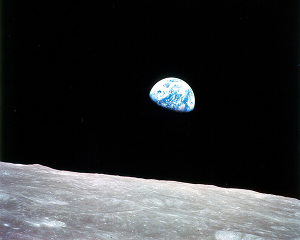 Earth viewed from the Apollo 8 lunar mission