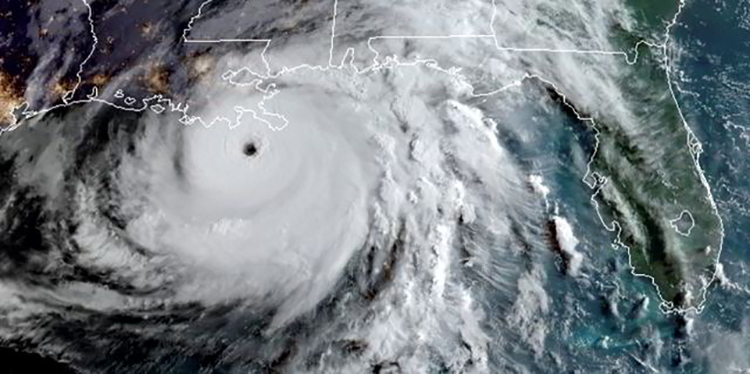 satellite image of Hurricane Ida