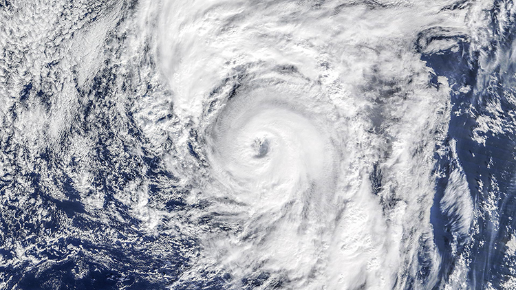 Satellite image of Hurricane Alex