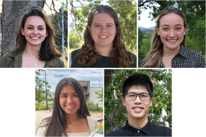 Collage of portraits of 5 graduate student award winners